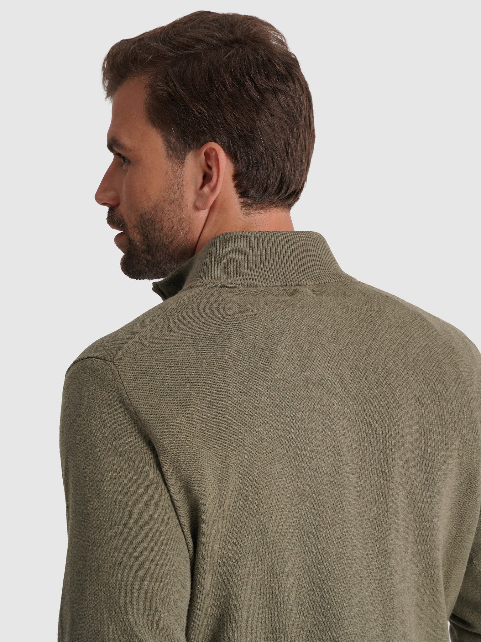 GREEN CASHMERE PULLOVER LONG SLEEVE REGULAR FIT MR. BLUE