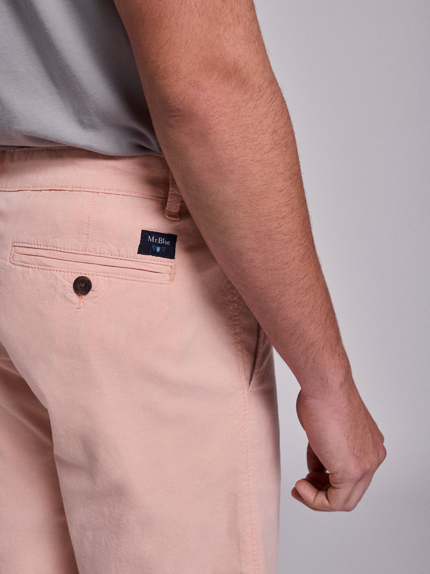 BERMUDA DE ALGODÓN NARANJA REGULAR FIT MR. AZUL