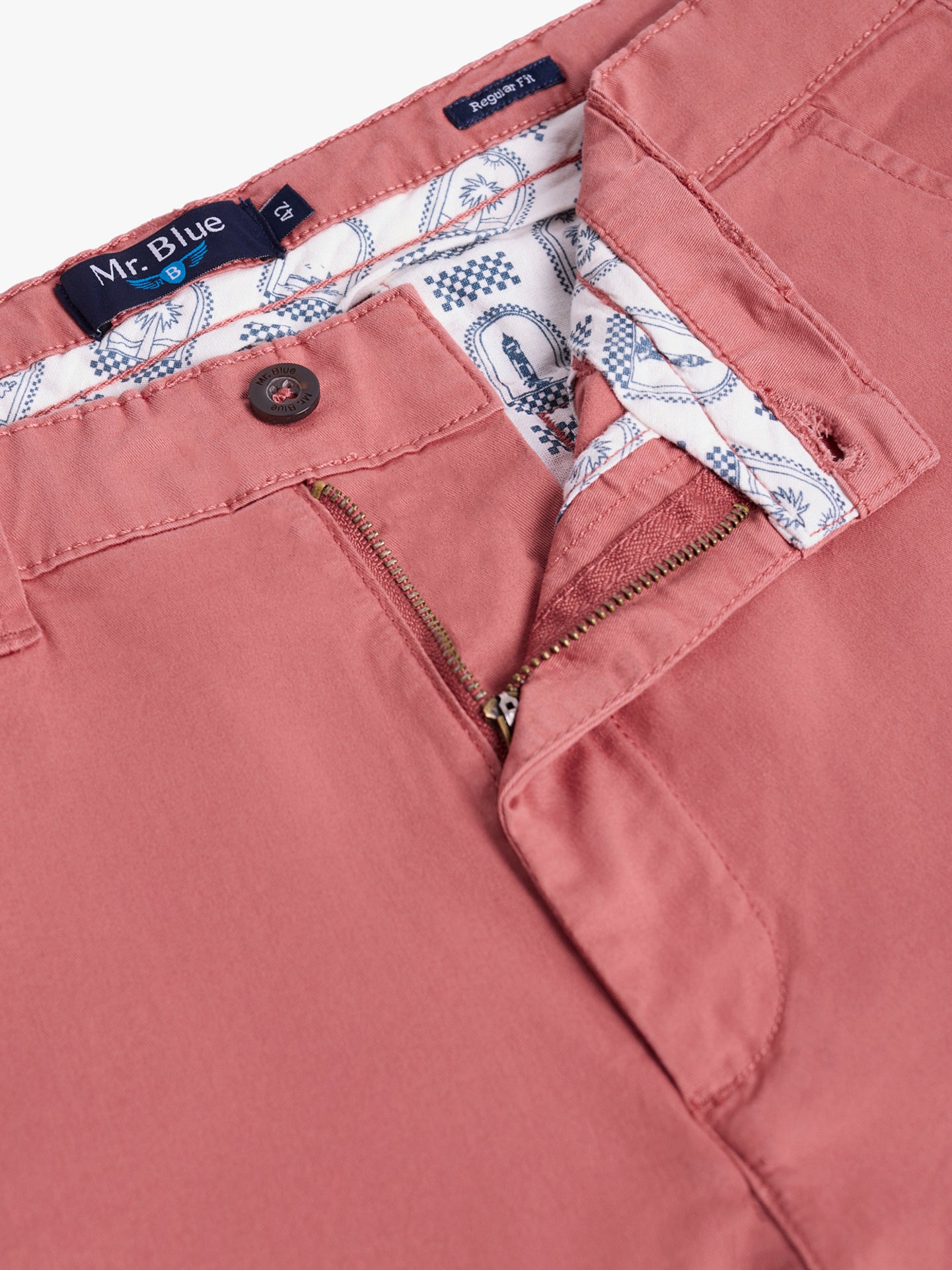 BERMUDA DE ALGODÓN ROSA REGULAR FIT MR. AZUL