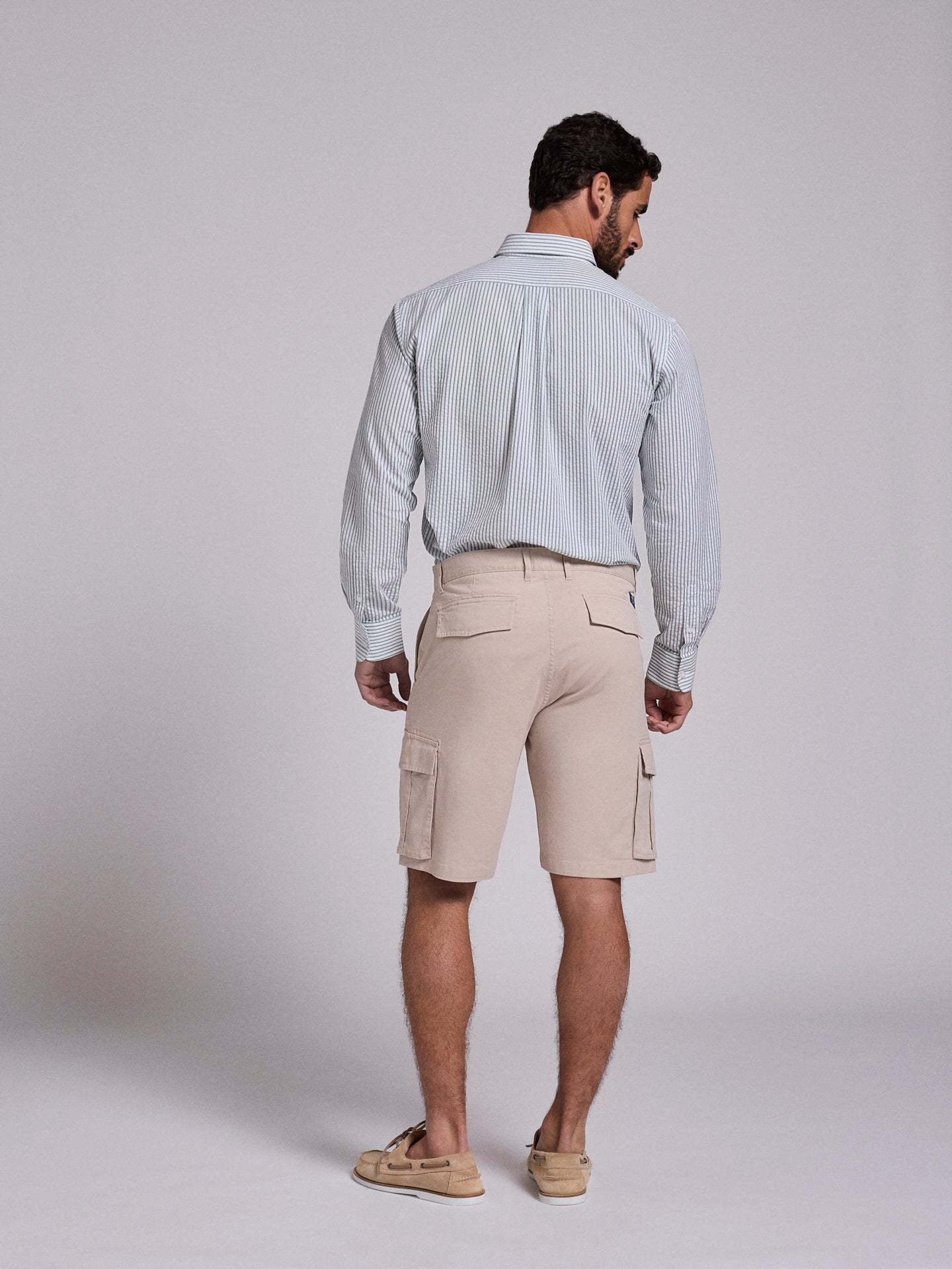 BERMUDA DE ALGODÓN BEIGE REGULAR FIT MR. AZUL