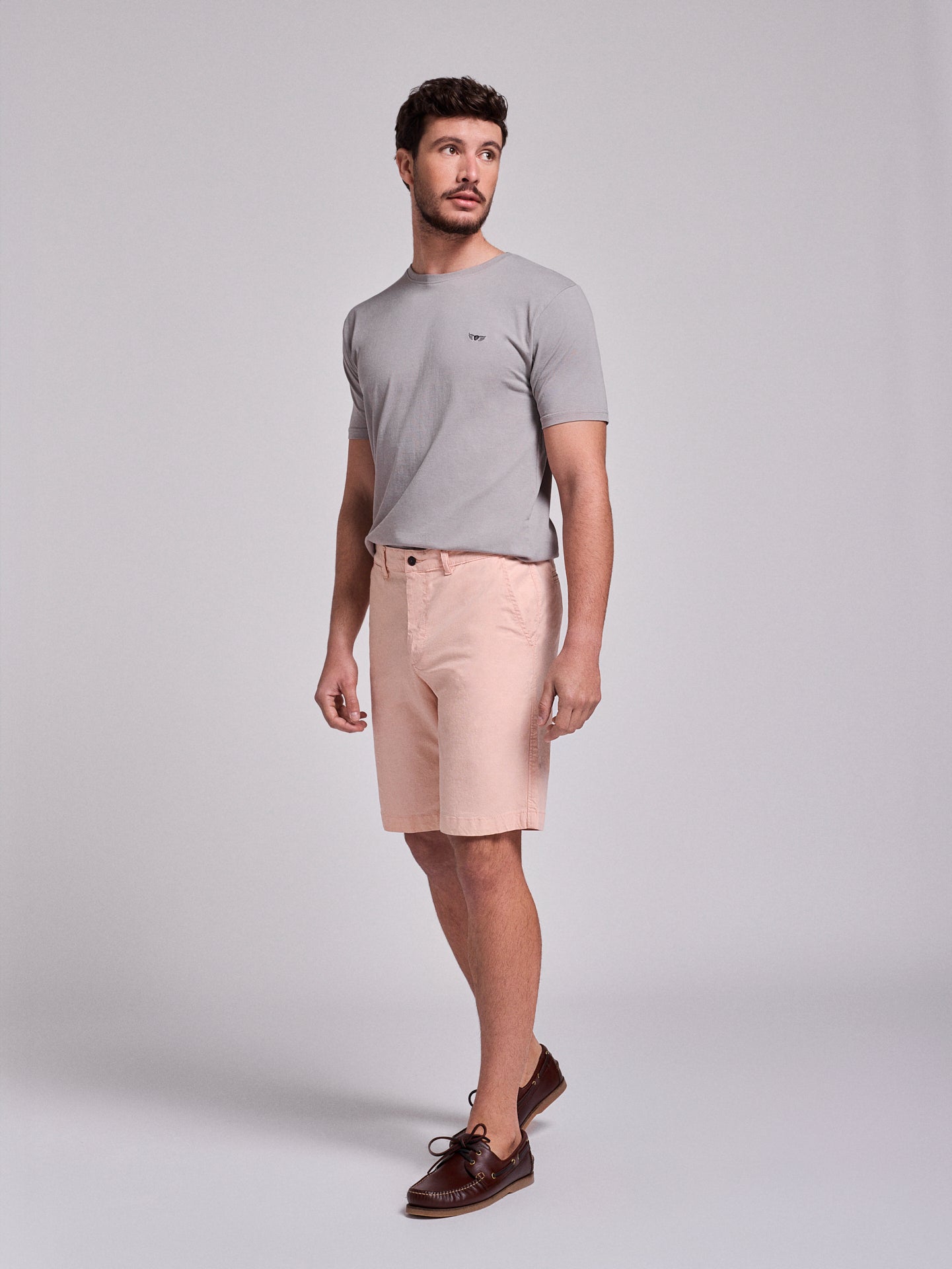 BERMUDA DE ALGODÓN NARANJA REGULAR FIT MR. AZUL