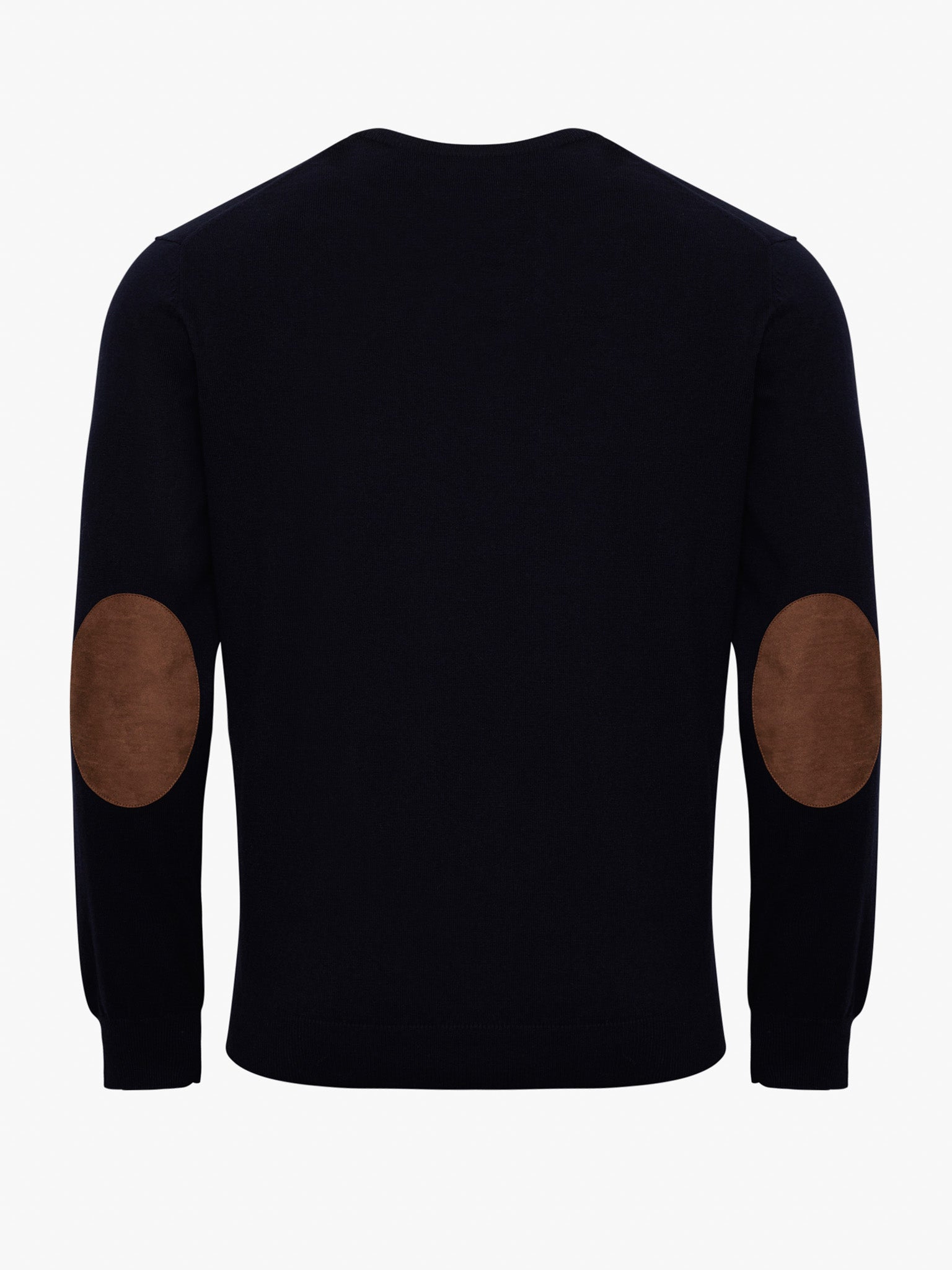 JERSEY DE CASHMERE AZUL CON CODERAS MR REGULAR FIT. AZUL