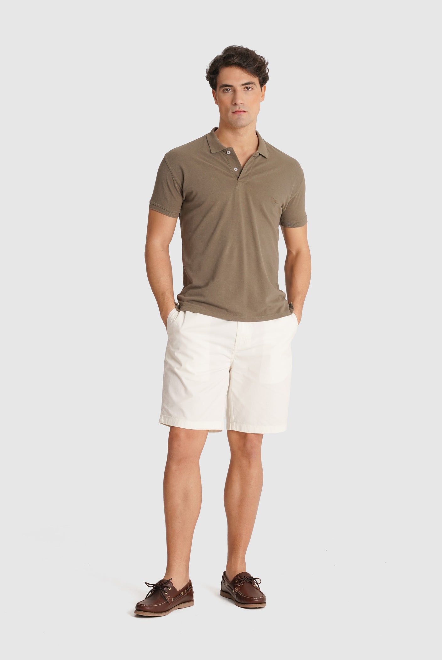 GREEN PIQUET POLO SHORT SLEEVE REGULAR FIT MR. BLUE