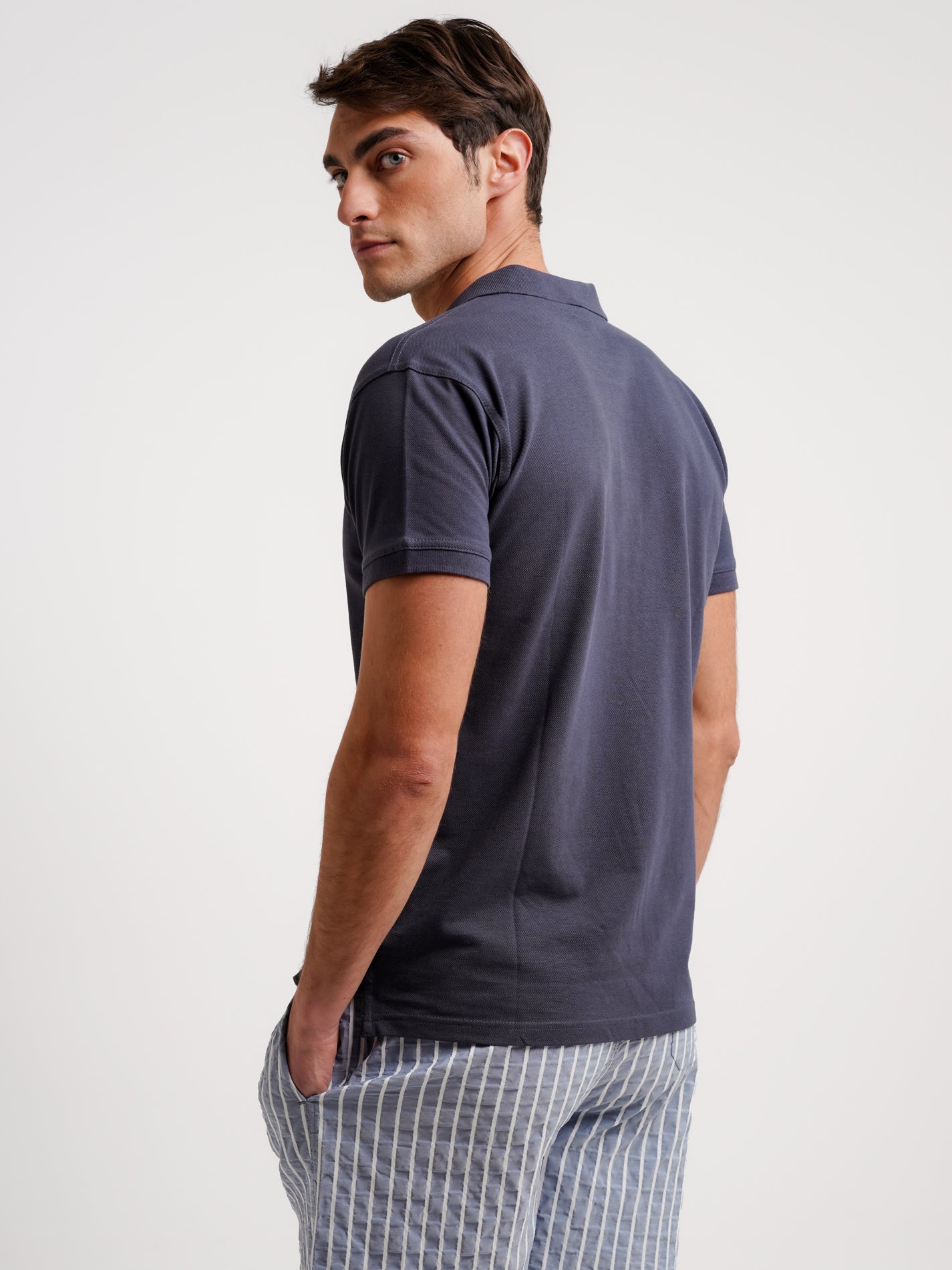POLO AZUL MANGA CORTA REGULAR FIT MR. AZUL