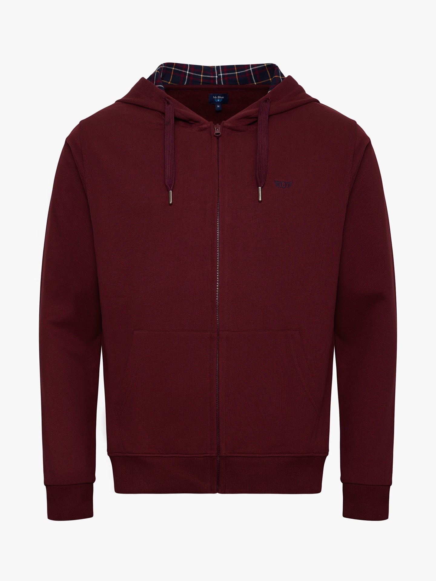 SUDADERA BURDEOS CON CAPUCHA REGULAR FIT MR. AZUL