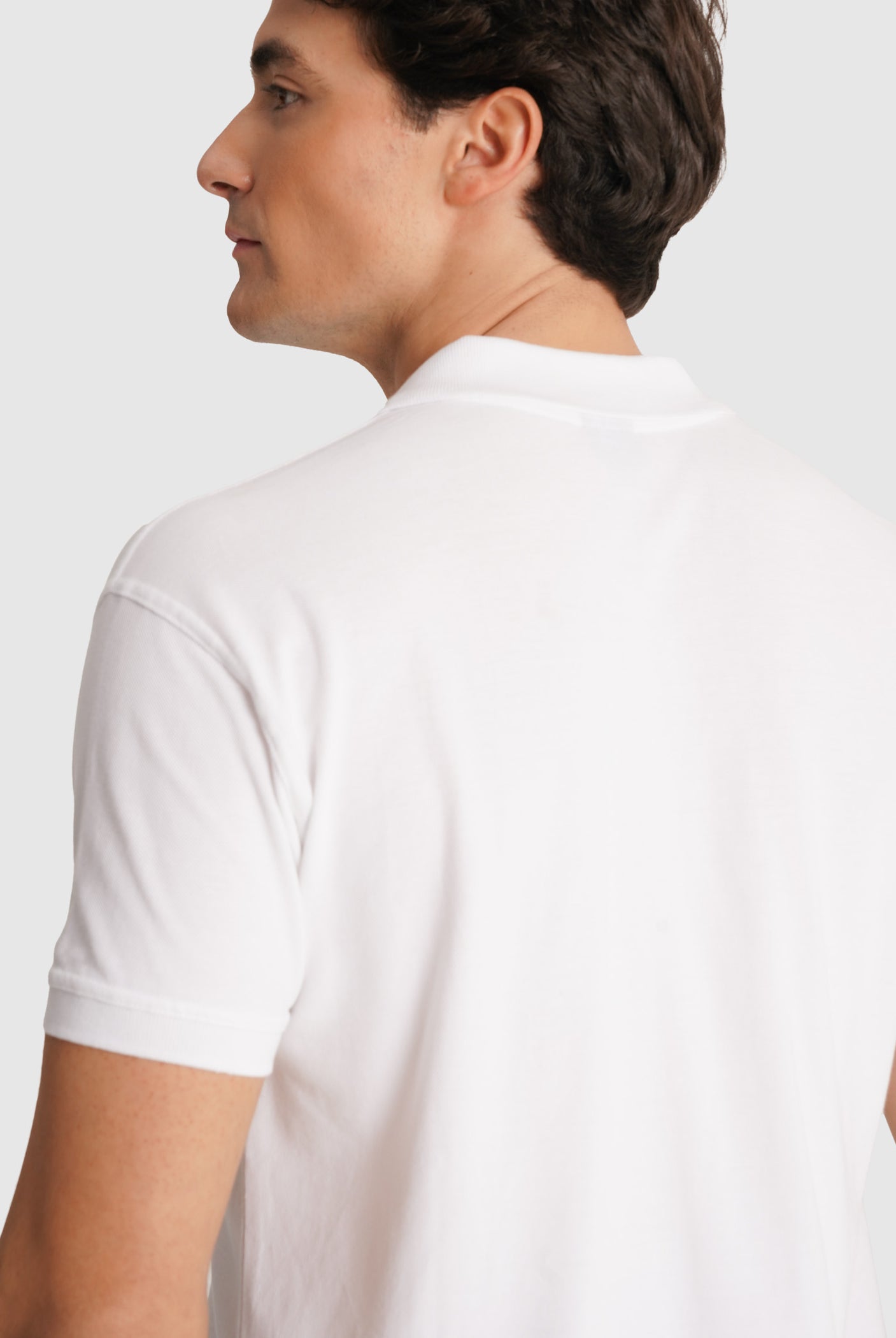 WHITE PIQUET POLO SHORT SLEEVES REGULAR FIT MR. BLUE