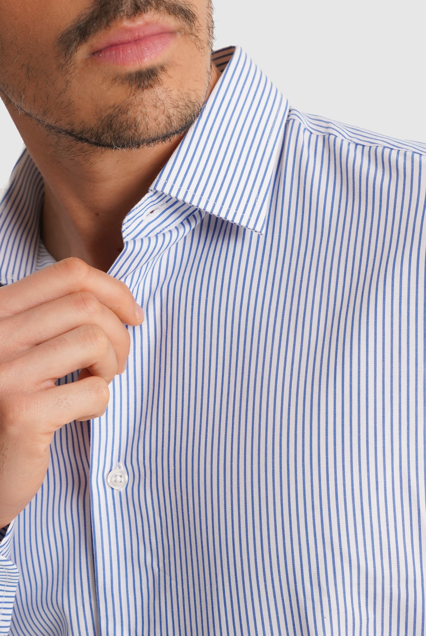 BLUE TWILL SHIRT LONG SLEEVE CLASSIC FIT MR. BLUE