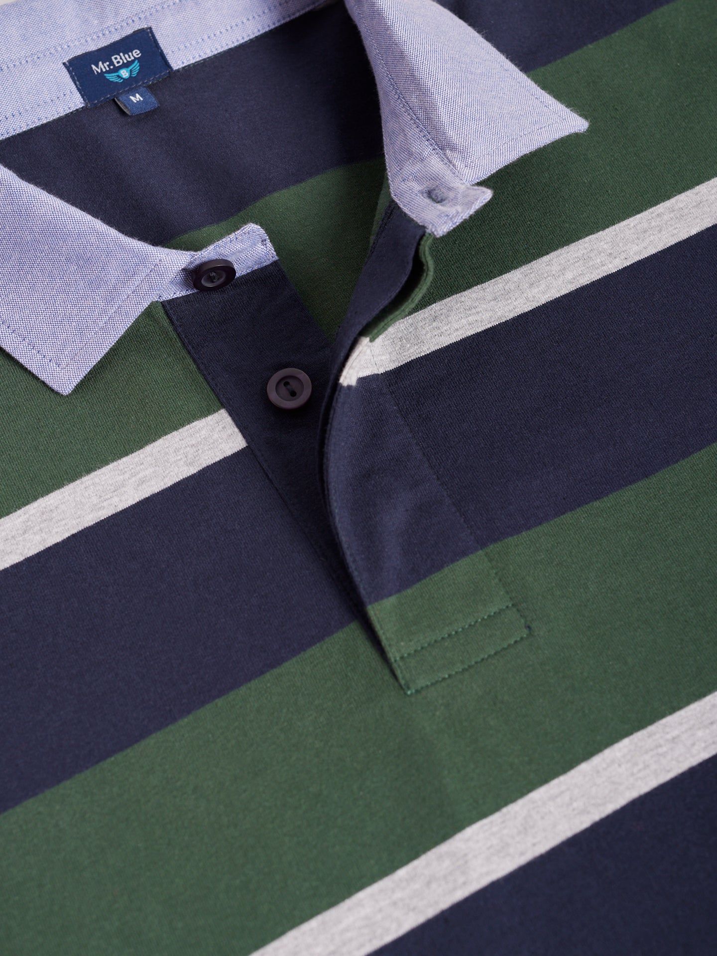 Rubbie Regular Fit Rayas Verdes Mr. Blue