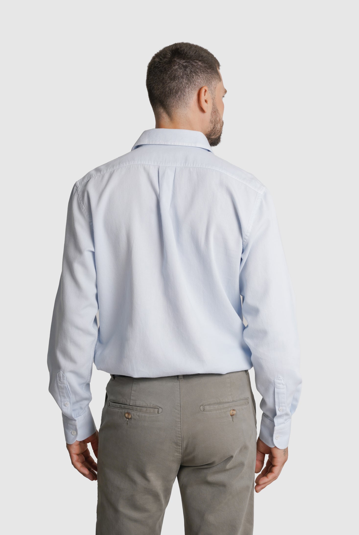 CAMISA ALGODÃO REGULAR FIT AZUL LISA MARK BELLUCCI
