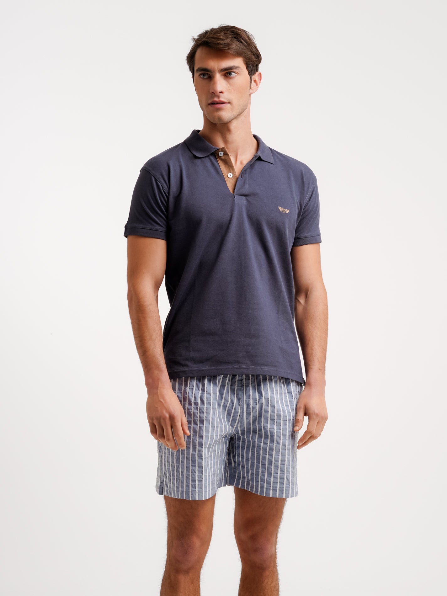 POLO AZUL MANGA CORTA REGULAR FIT MR. AZUL