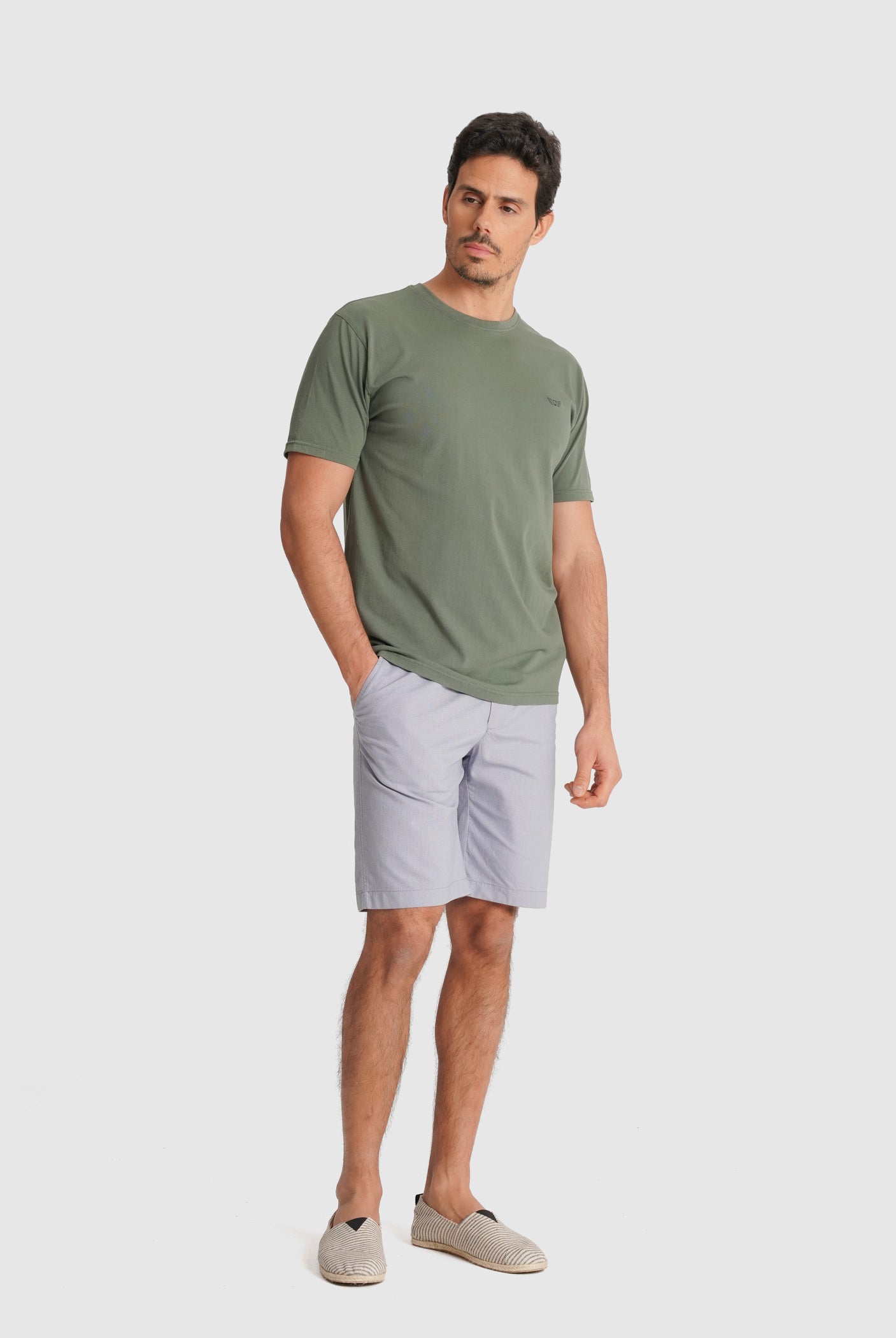 GREEN T-SHIRT SHORT SLEEVE REGULAR FIT MR. BLUE