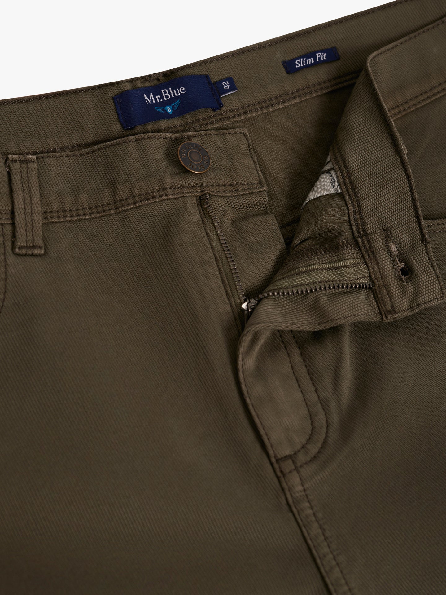 PANTALÓN SLIM FIT VERDE MR. AZUL