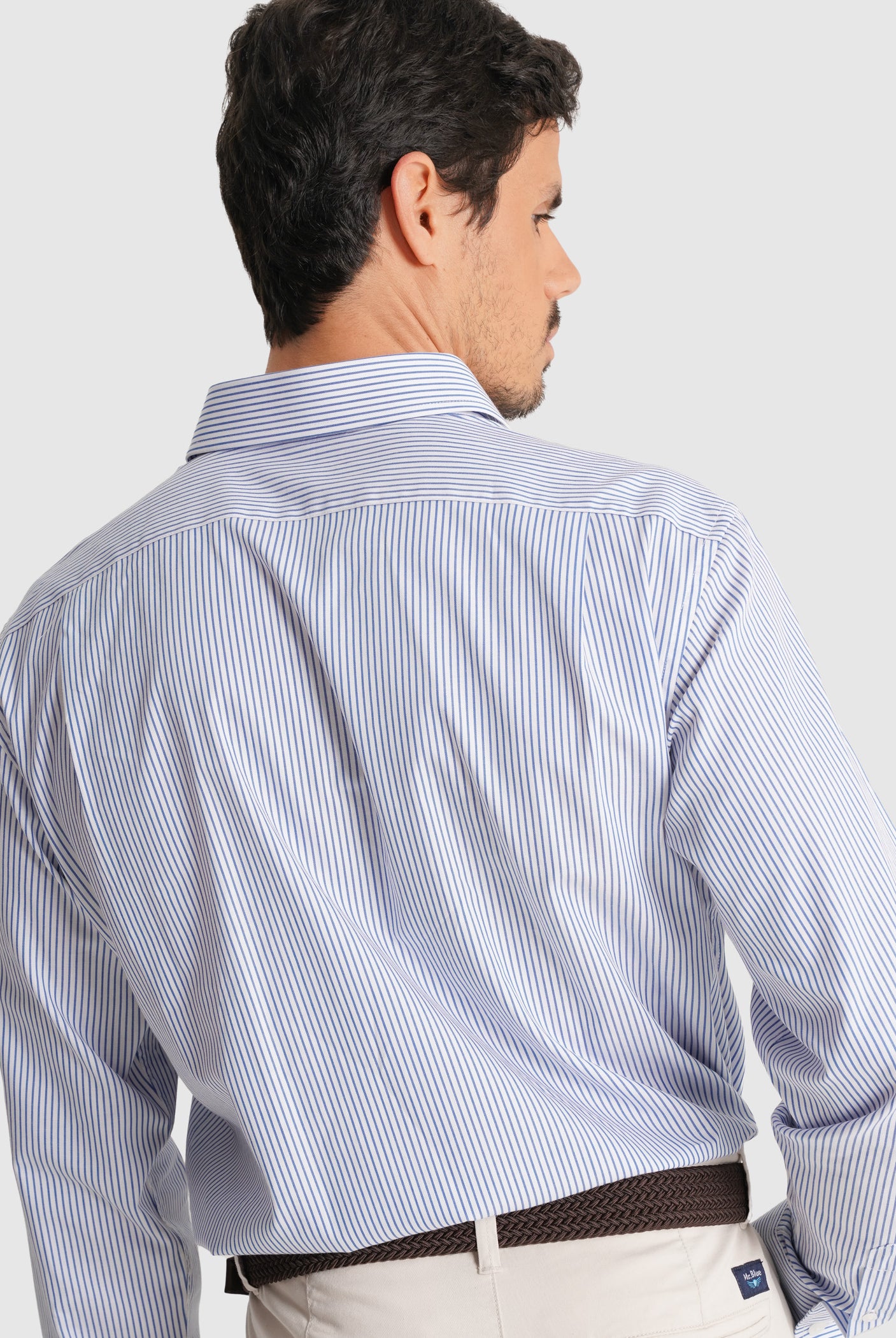BLUE TWILL SHIRT LONG SLEEVE CLASSIC FIT MR. BLUE