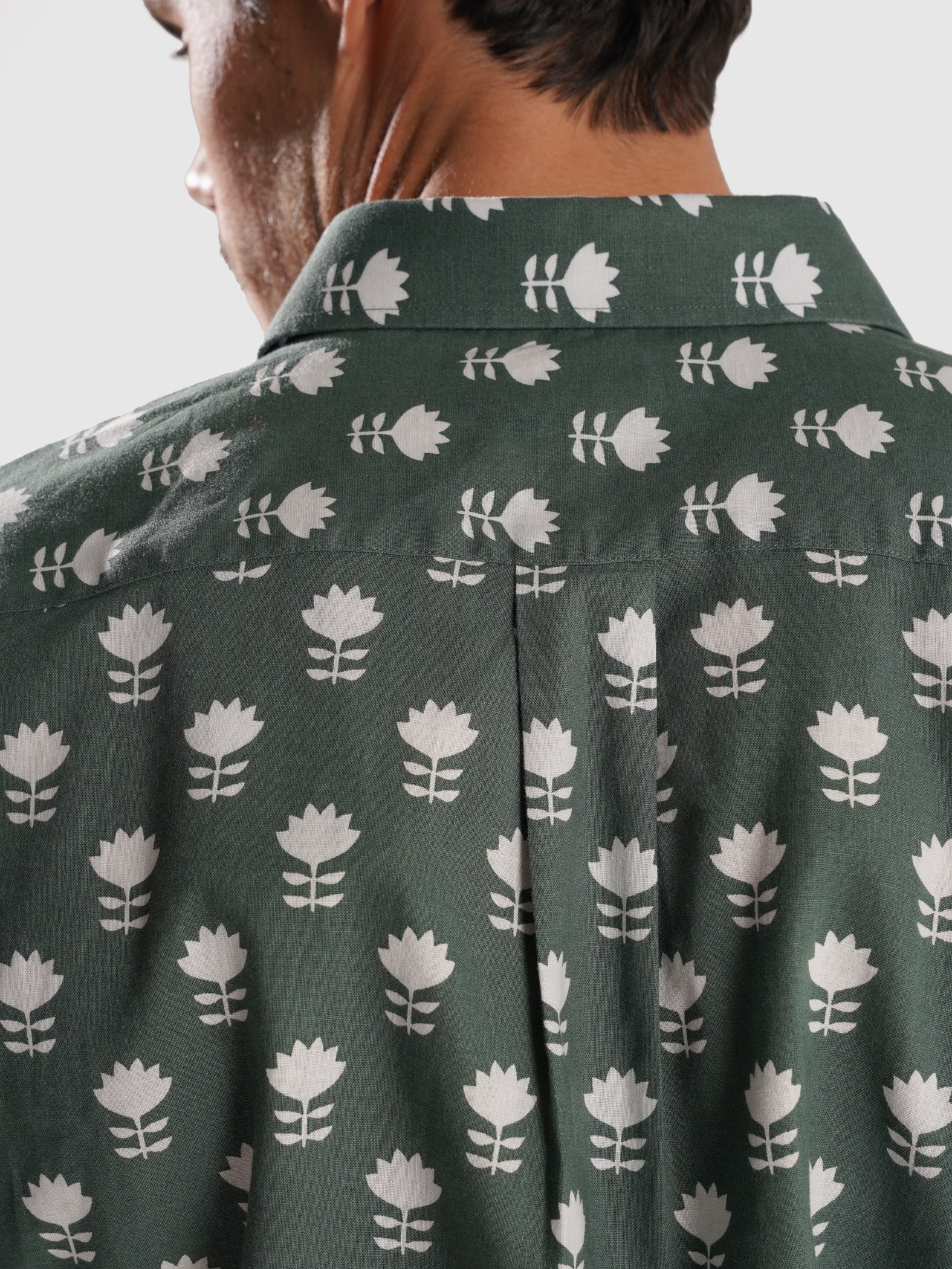 CAMISA VERDE MANGA CORTA REGULAR FIT MR. AZUL