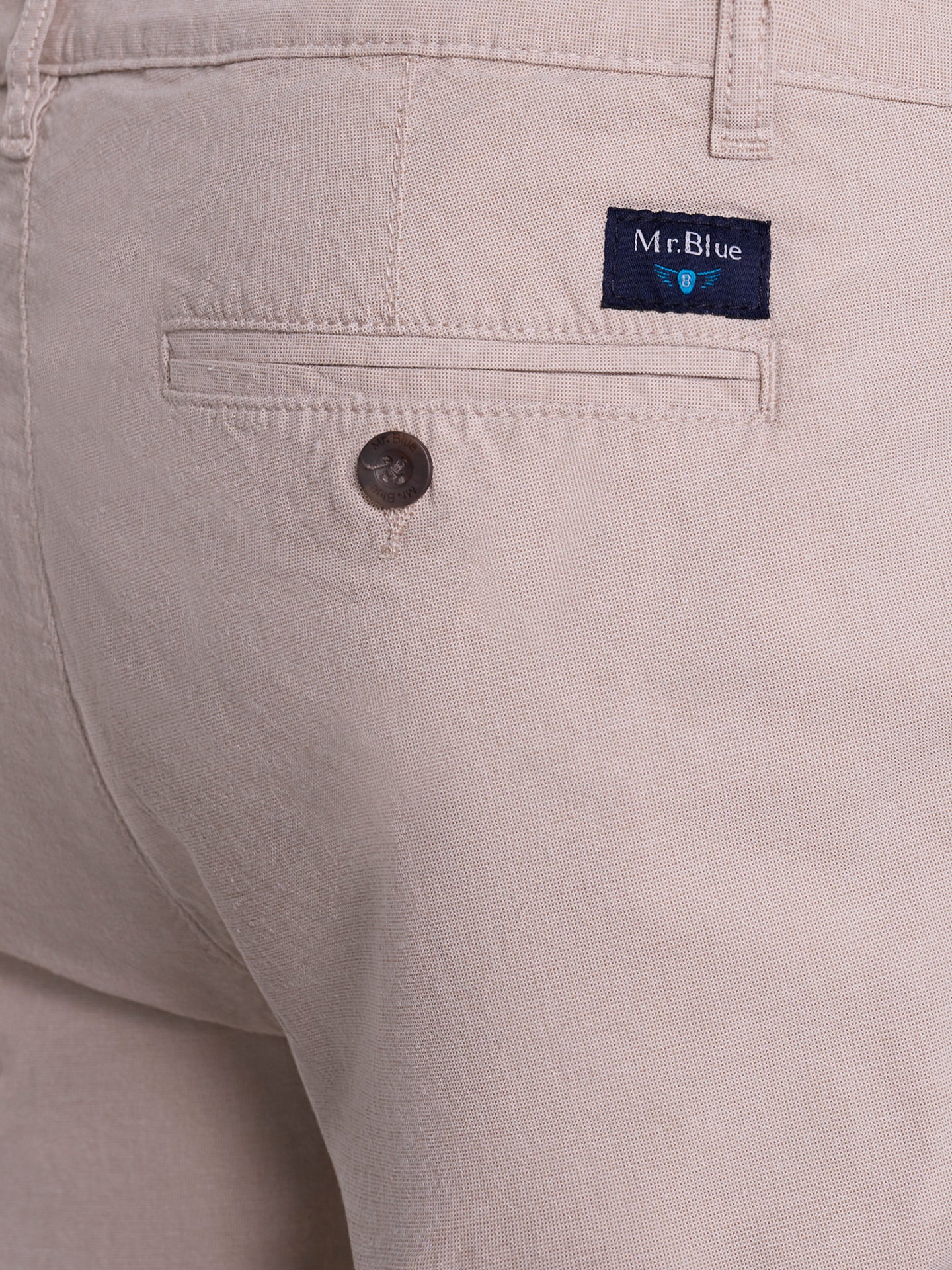 BEIGE COTTON BERMUDA REGULAR FIT MR. BLUE