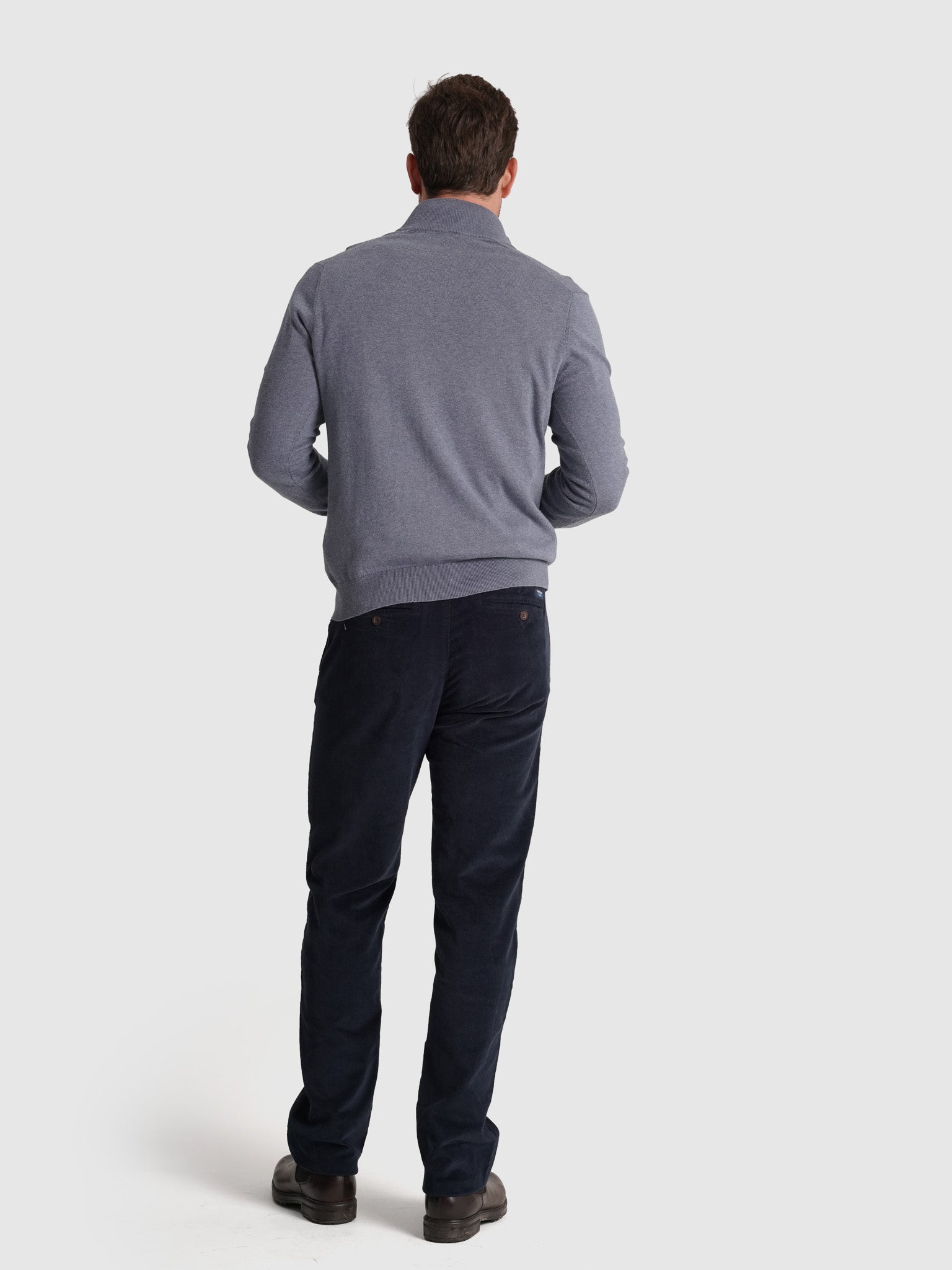 BLUE CASHMERE PULLOVER LONG SLEEVE REGULAR FIT MR. BLUE