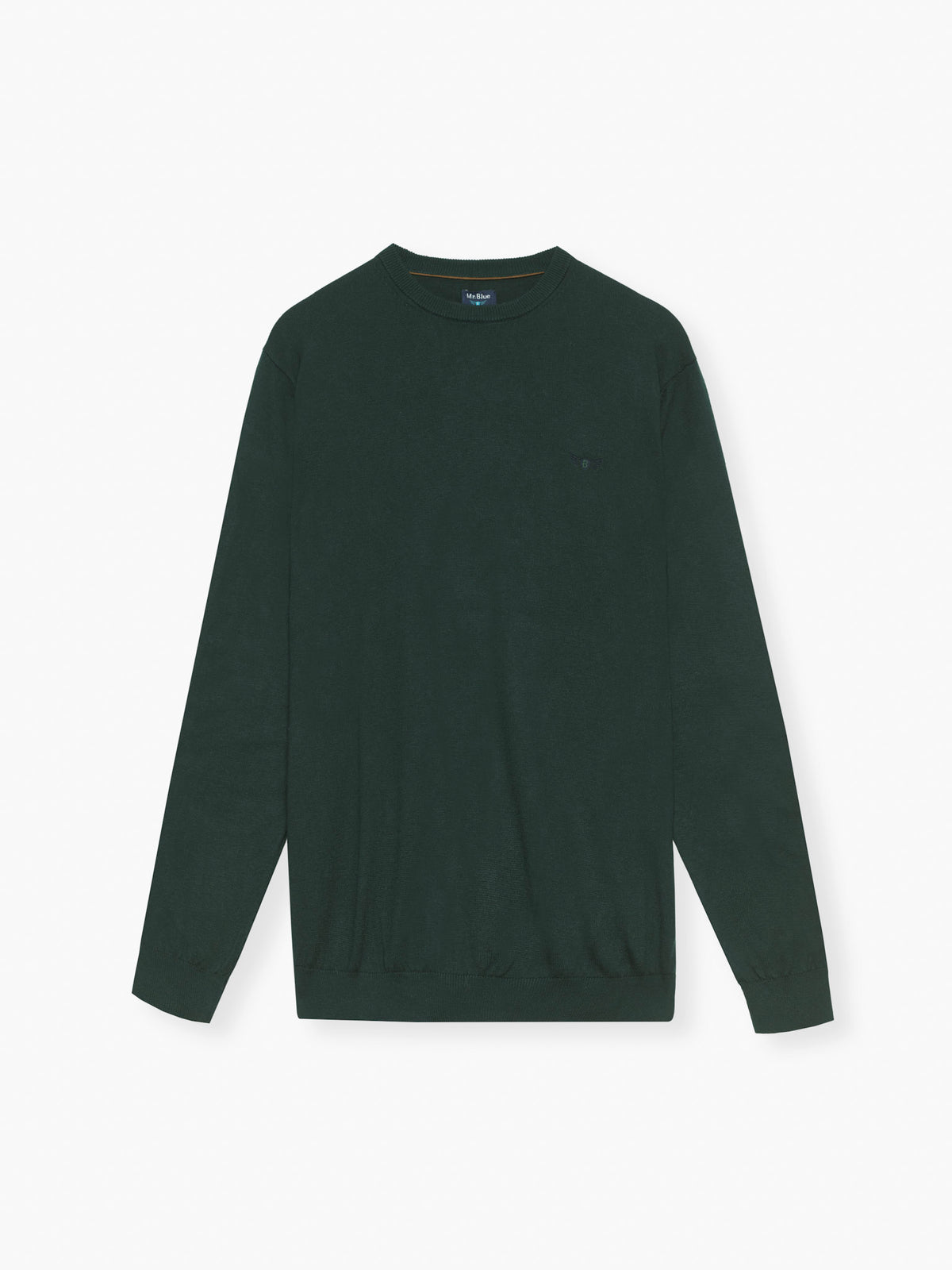PULLOVER CAXEMIRA REGULAR FIT VERDE LISO MR. BLUE