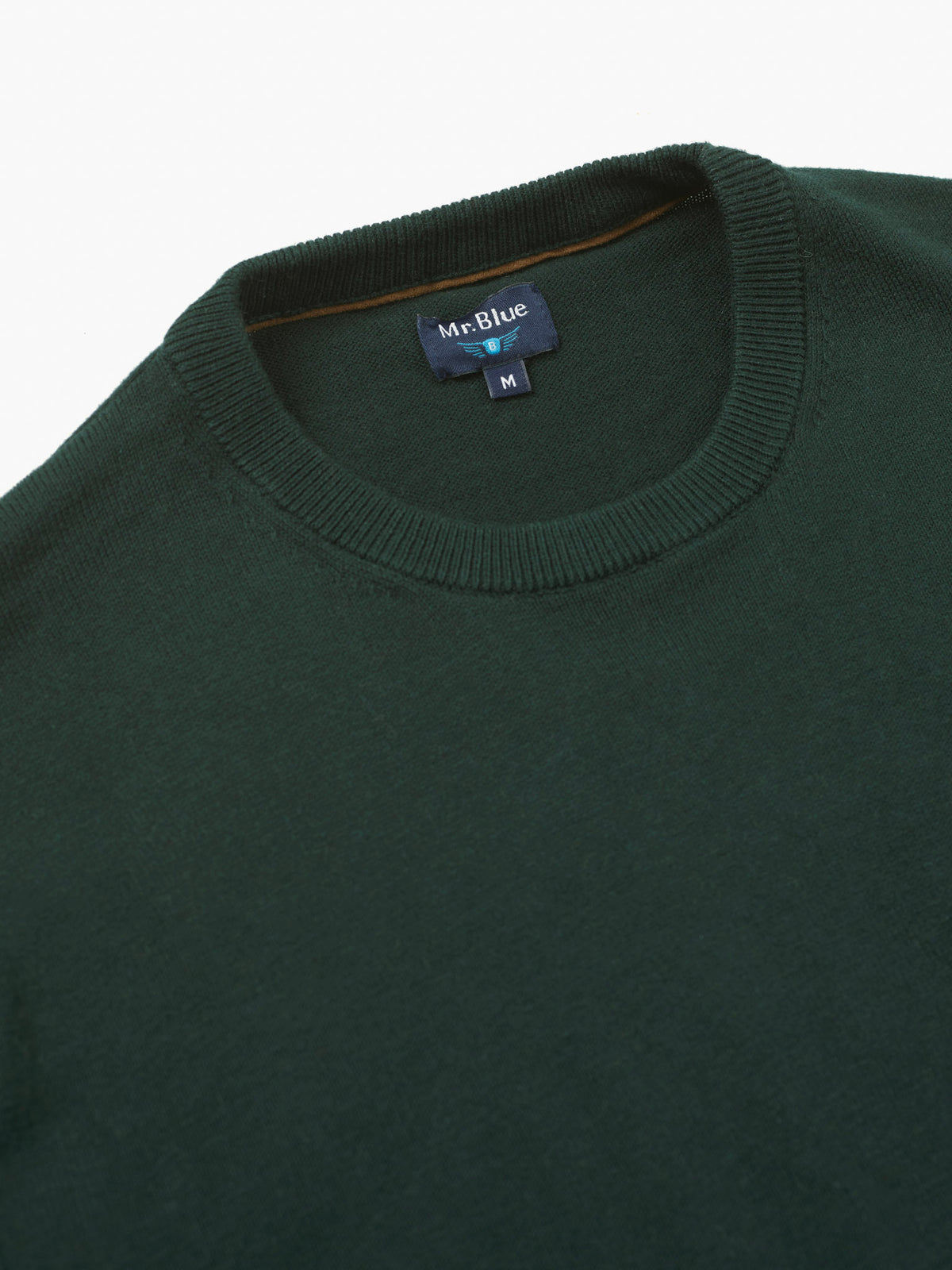 PULLOVER CAXEMIRA REGULAR FIT VERDE LISO MR. BLUE