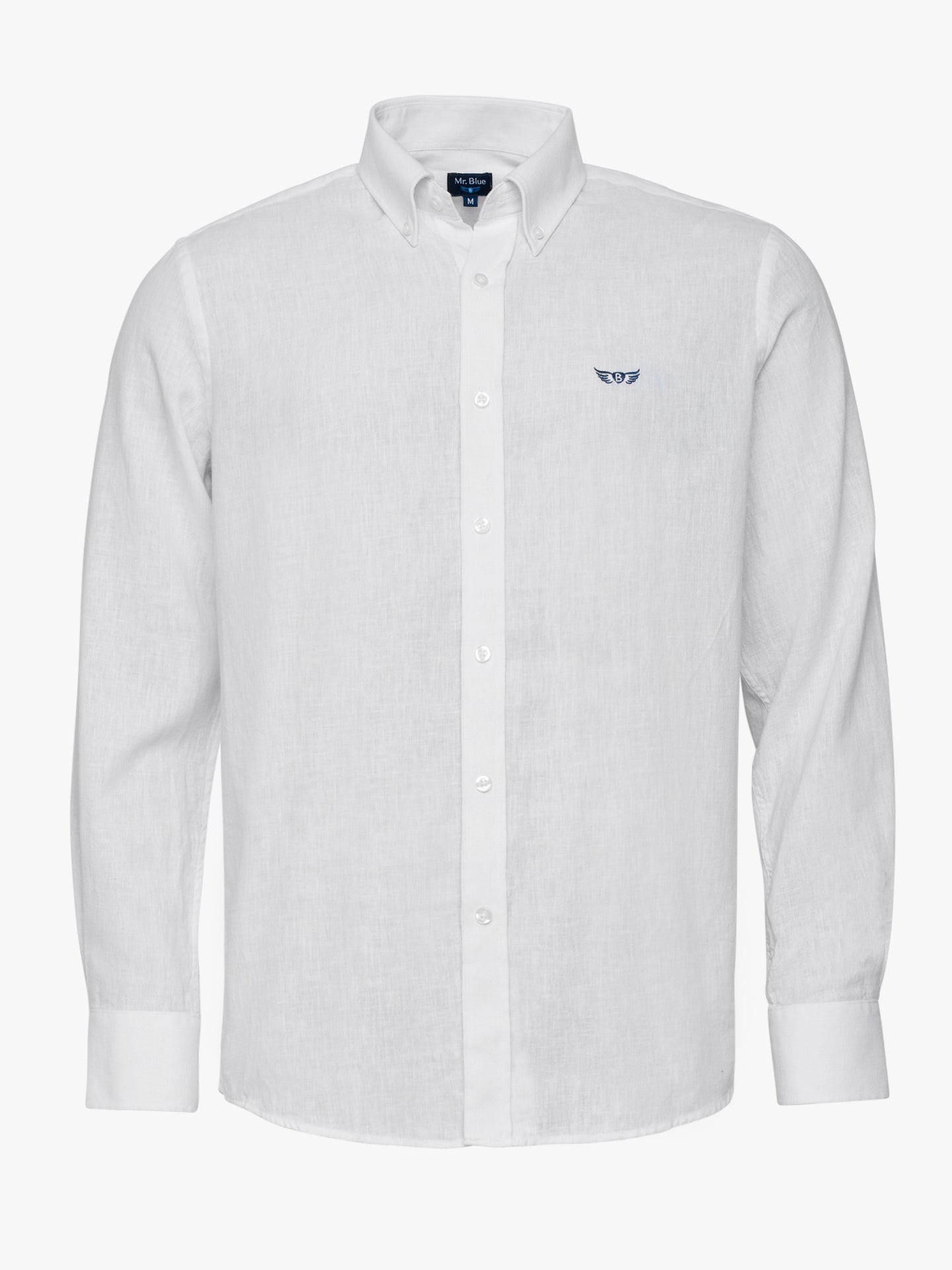 Camisa Regular Fit Linho Branca Mr. Blue