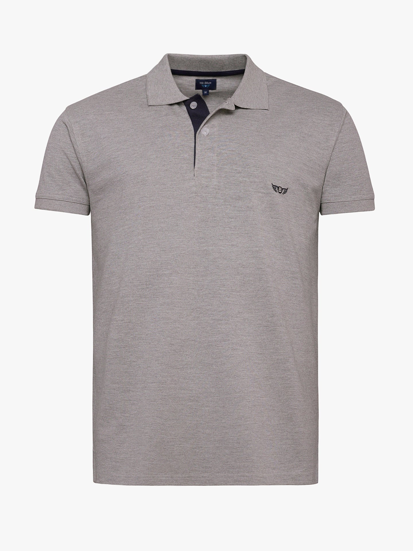 Mr. Blue Regular Fit Piquet Gray Polo Shirt