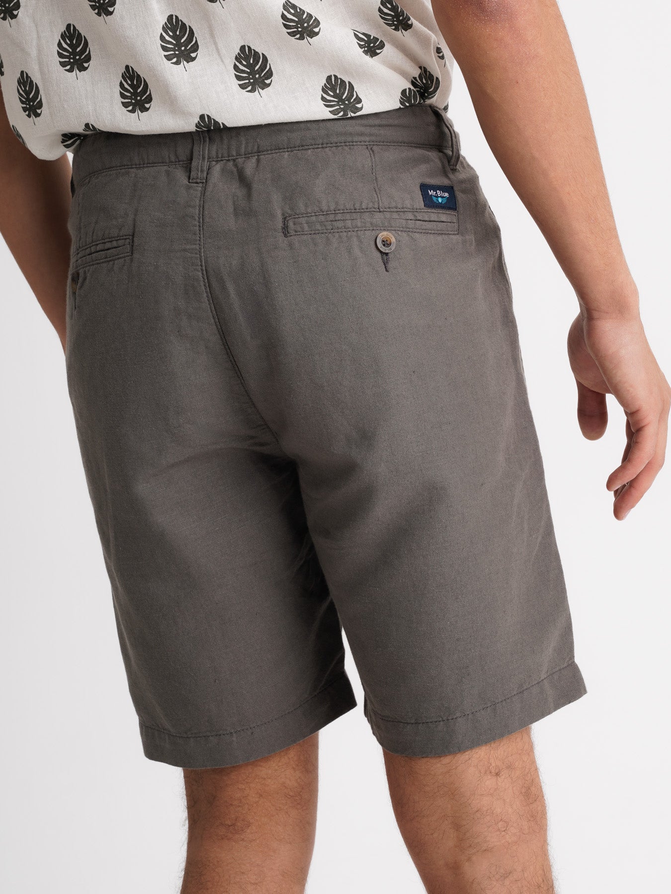 Mr. Blue Green Slim Fit Shorts
