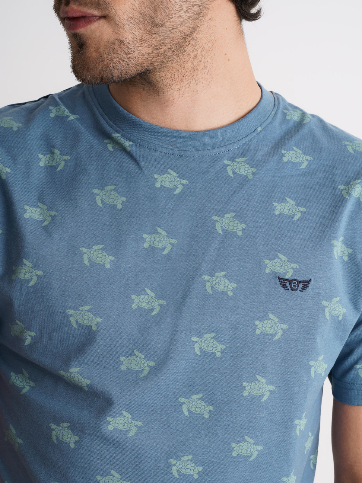 Mr. Blue 100% Cotton Blue T-Shirt