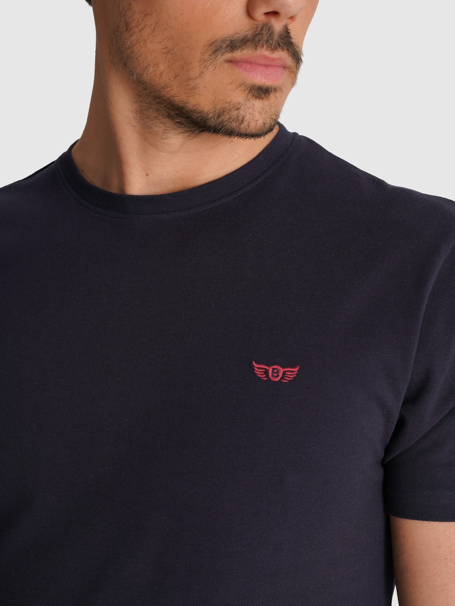 T-SHIRT ALGODÃO AZUL MANGA CURTA REGULAR FIT MR. BLUE