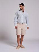 BERMUDA DE ALGODÓN BEIGE REGULAR FIT MR. AZUL
