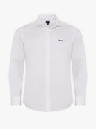 CAMISA ALGODÃO BRANCA MANGA COMPRIDA SLIM FIT MR. BLUE