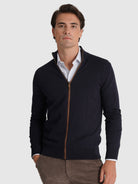 JERSEY DE CASHMERE AZUL MANGA LARGA REGULAR FIT MR. AZUL