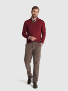 LONG SLEEVE CASHMERE PULLOVER REGULAR FIT MR. BLUE