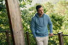 HOODIE ALGODÃO AZUL MANGA COMPRIDA REGULAR FIT MR. BLUE