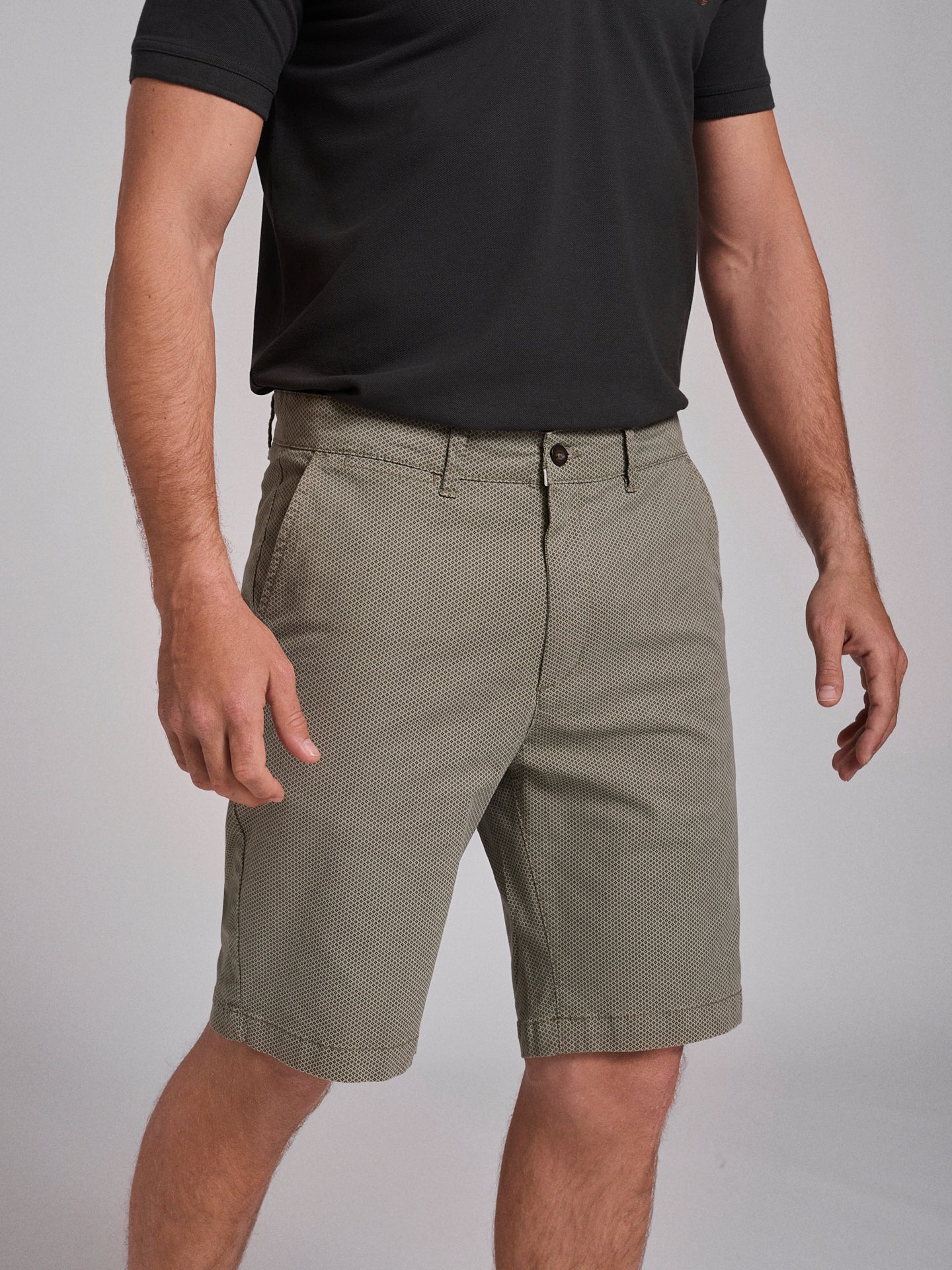 GREEN COTTON BERMUDA REGULAR FIT MR. BLUE