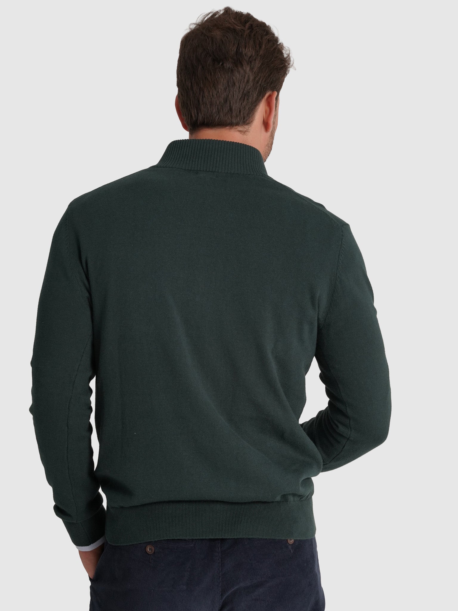 JERSEY DE CASHMERE VERDE MANGA LARGA REGULAR FIT MR. AZUL