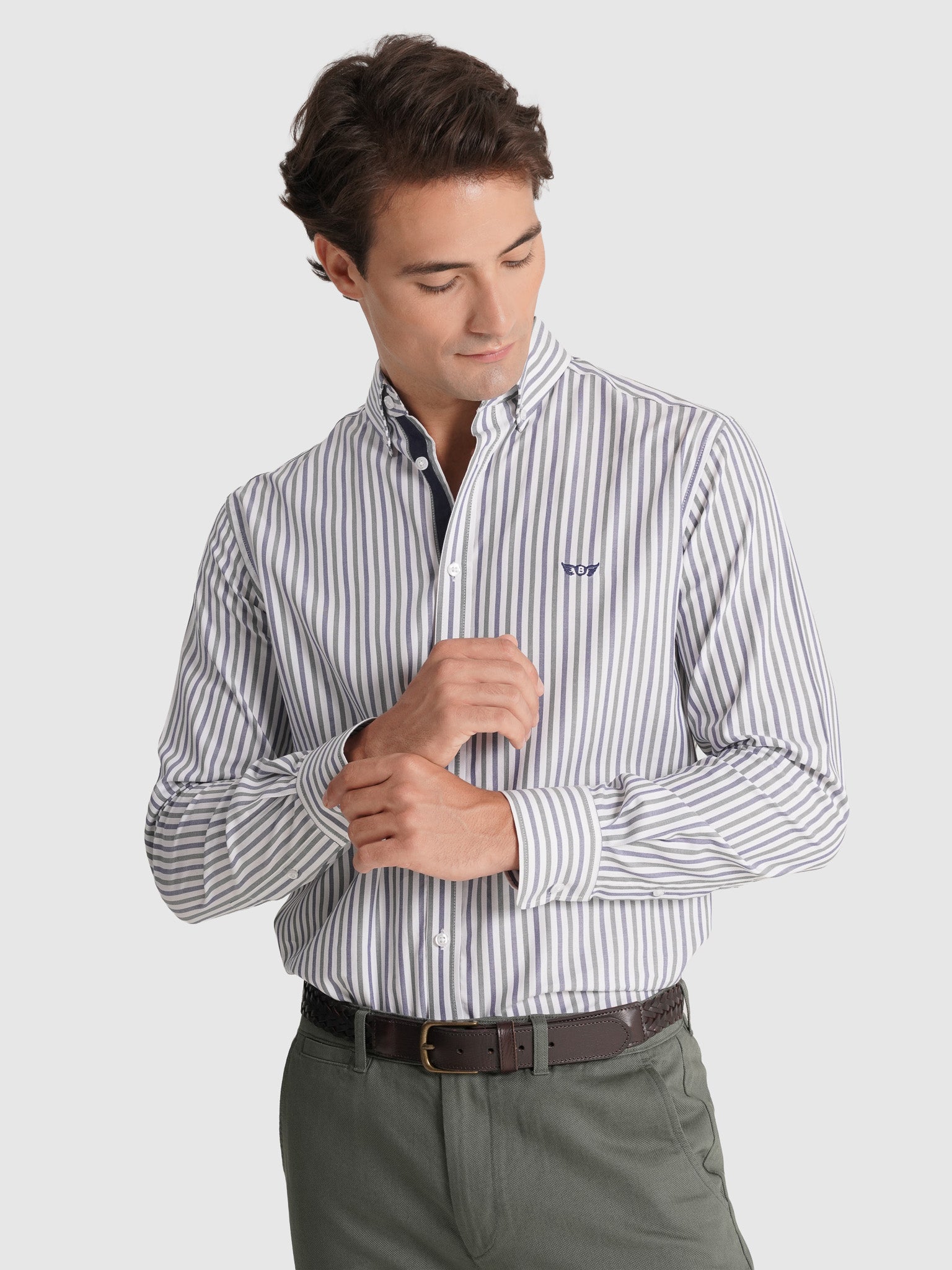 BLUE COTTON SHIRT LONG SLEEVE REGULAR FIT MR. BLUE