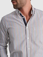 WHITE COTTON SHIRT LONG SLEEVE REGULAR FIT MR. BLUE