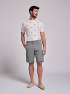 GREEN COTTON BERMUDA REGULAR FIT MR. BLUE