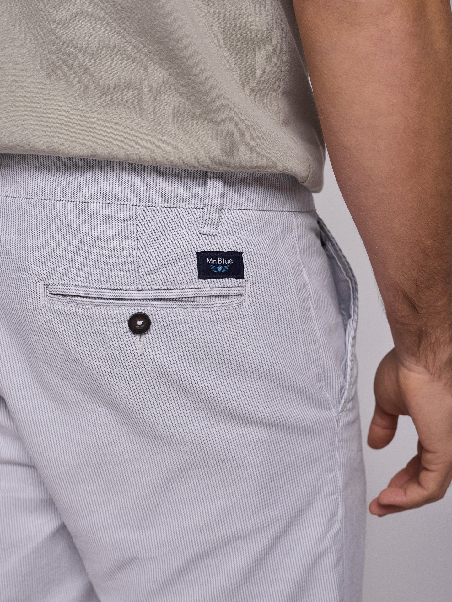BERMUDA DE ALGODÓN AZUL REGULAR FIT MR. AZUL