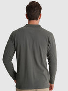 POLO ALGODÃO VERDE MANGA COMPRIDA REGULAR FIT MR. BLUE