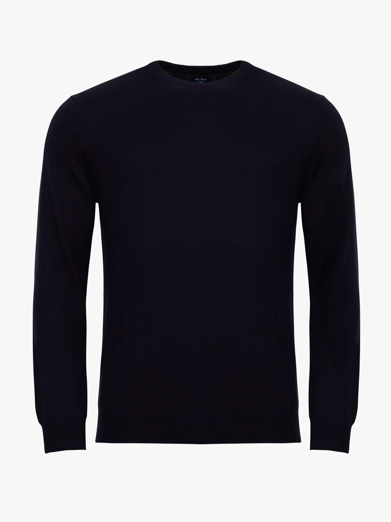 JERSEY DE LANA AZUL CON CODERAS MR REGULAR FIT. AZUL