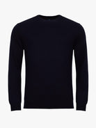 PULLOVER LÃ AZUL COM COTOVELEIRA REGULAR FIT MR. BLUE
