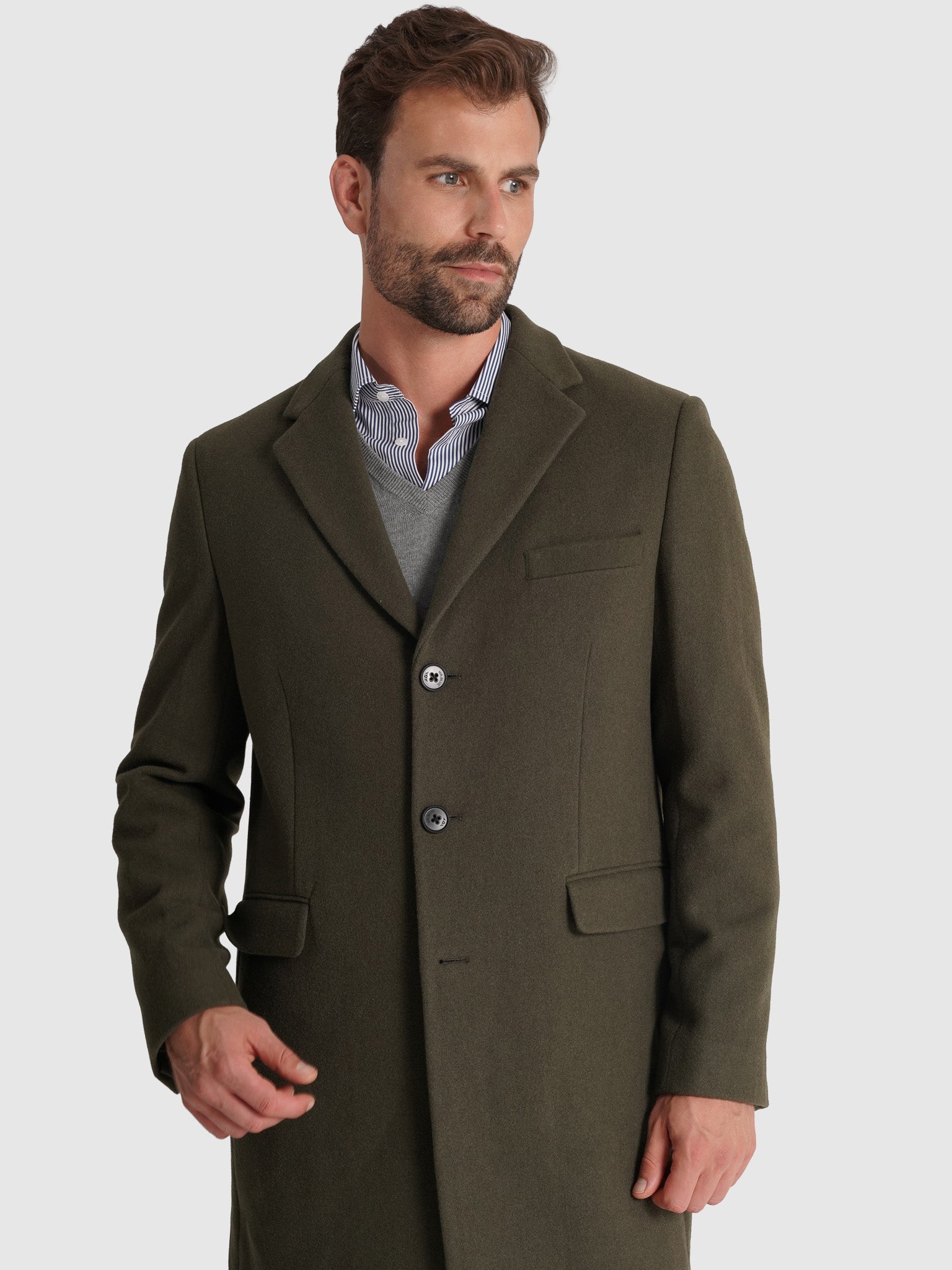 ABRIGO VERDE MANGA LARGA REGULAR FIT MR. AZUL