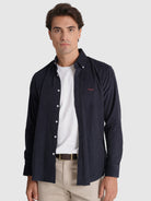 CAMISA ALGODÃO AZUL MANGA COMPRIDA REGULAR FIT MR. BLUE