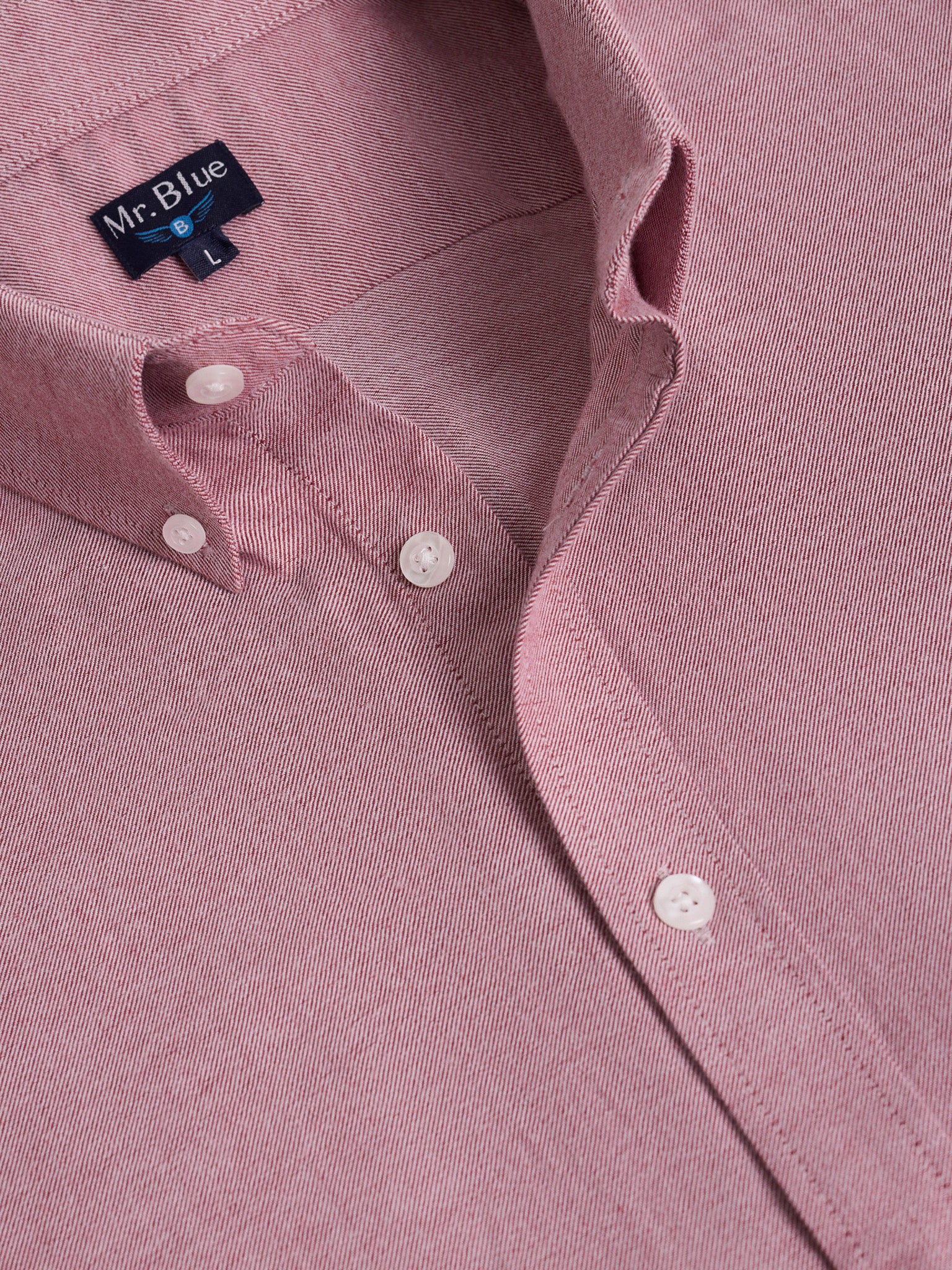 CAMISA FRANELA ROJA MANGA LARGA REGULAR FIT MR. AZUL