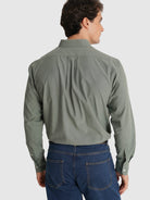 CAMISA ALGODÃO VERDE MANGA COMPRIDA REGULAR FIT MR. BLUE