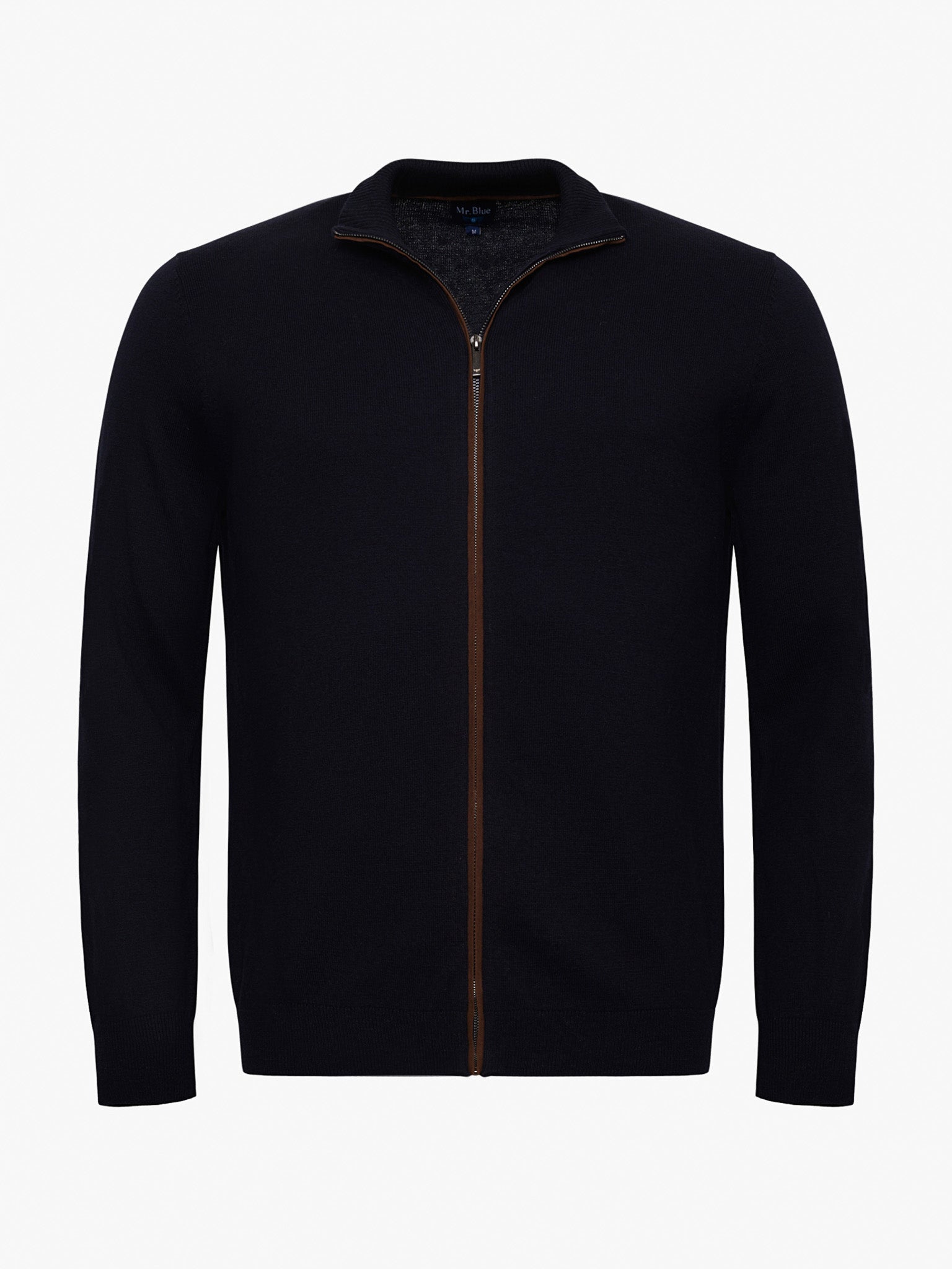 JERSEY DE CASHMERE AZUL MANGA LARGA REGULAR FIT MR. AZUL