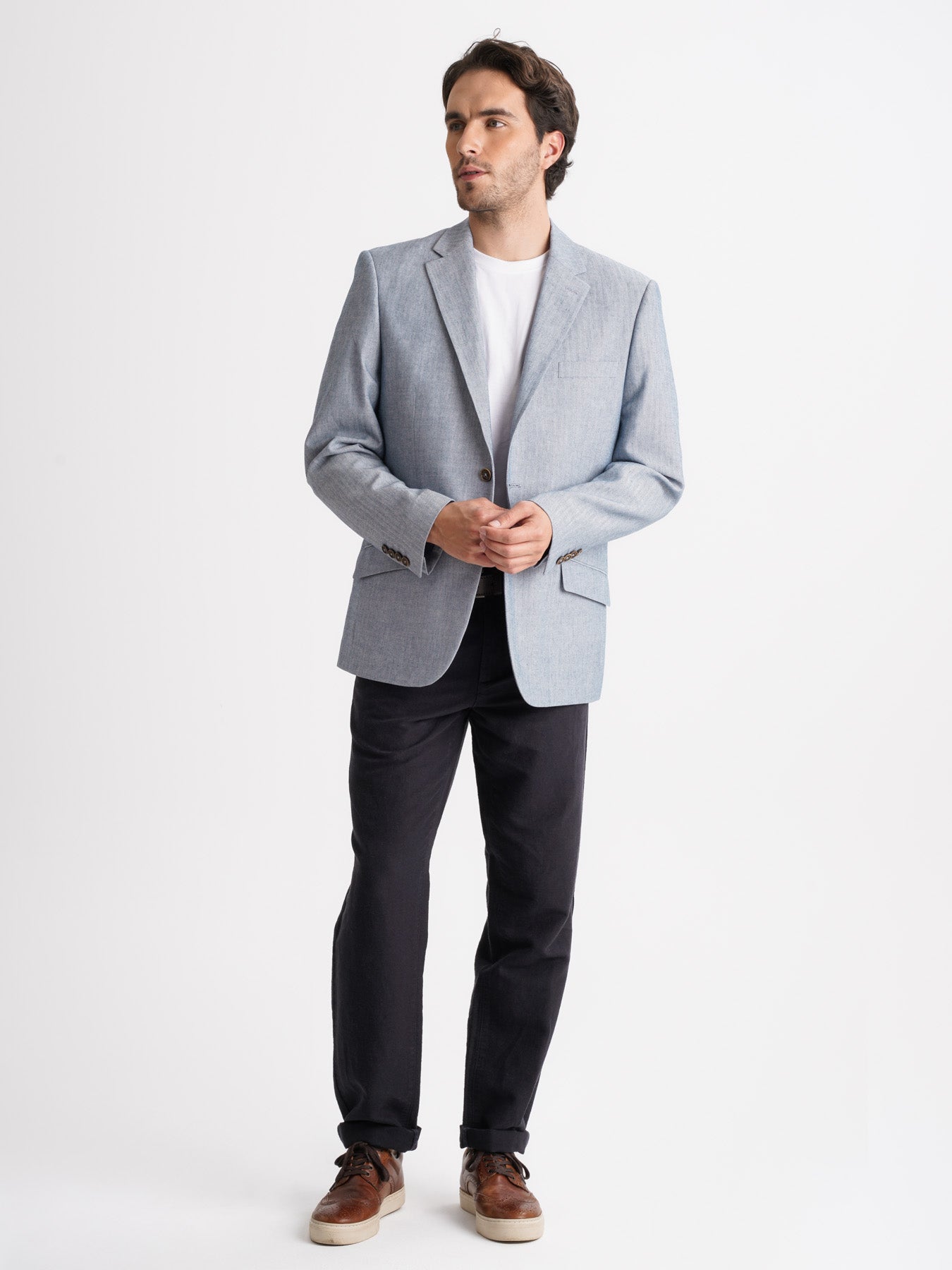 MANGA LARGA AZUL REGULAR FIT MR. AZUL