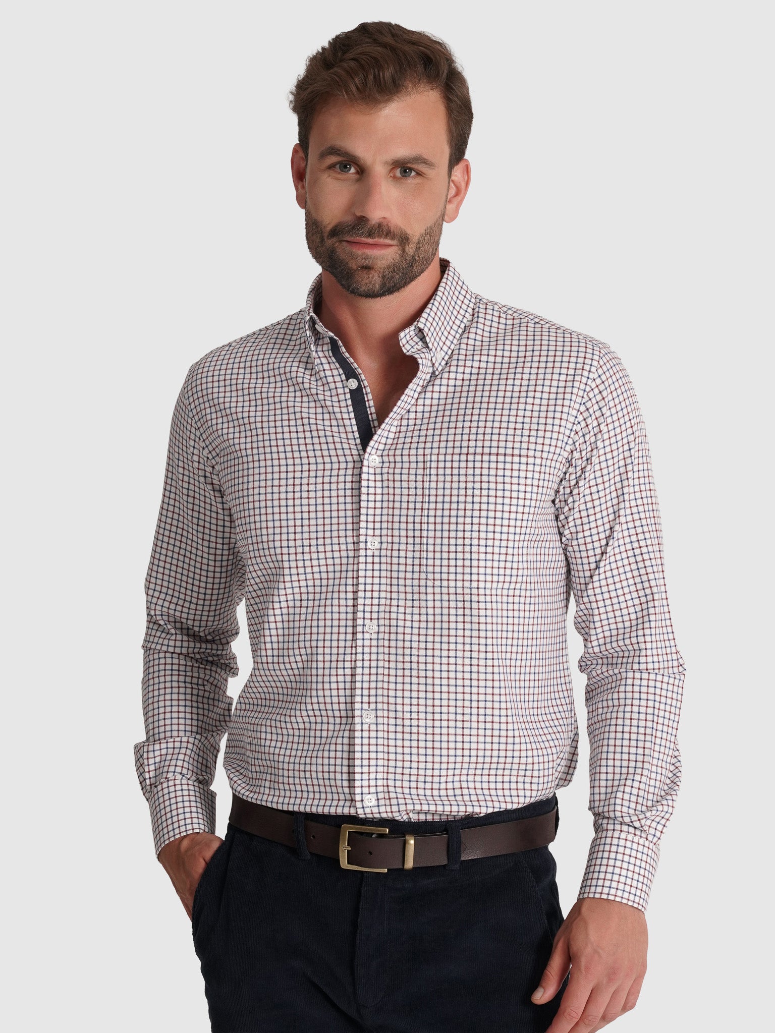 GREEN COTTON SHIRT LONG SLEEVE REGULAR FIT MR. BLUE