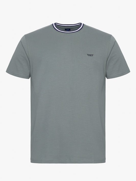 T-SHIRT VERDE MANGA CURTA REGULAR FIT MR. BLUE