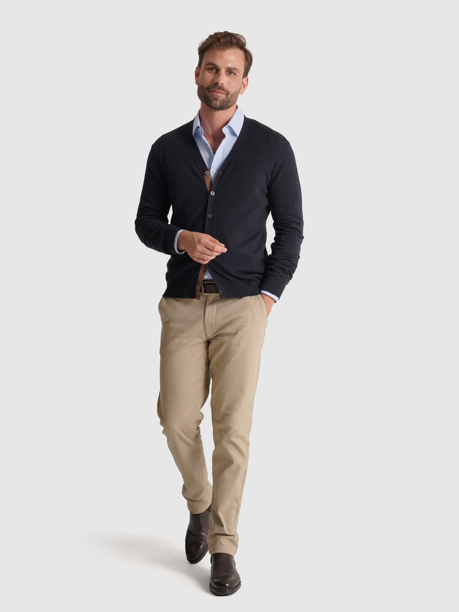 BLUE WOOL PULLOVER LONG SLEEVE REGULAR FIT MR. BLUE